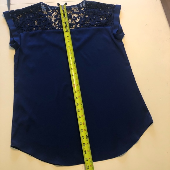 Express Lace Navy Blue Blouse - Picture 6 of 6